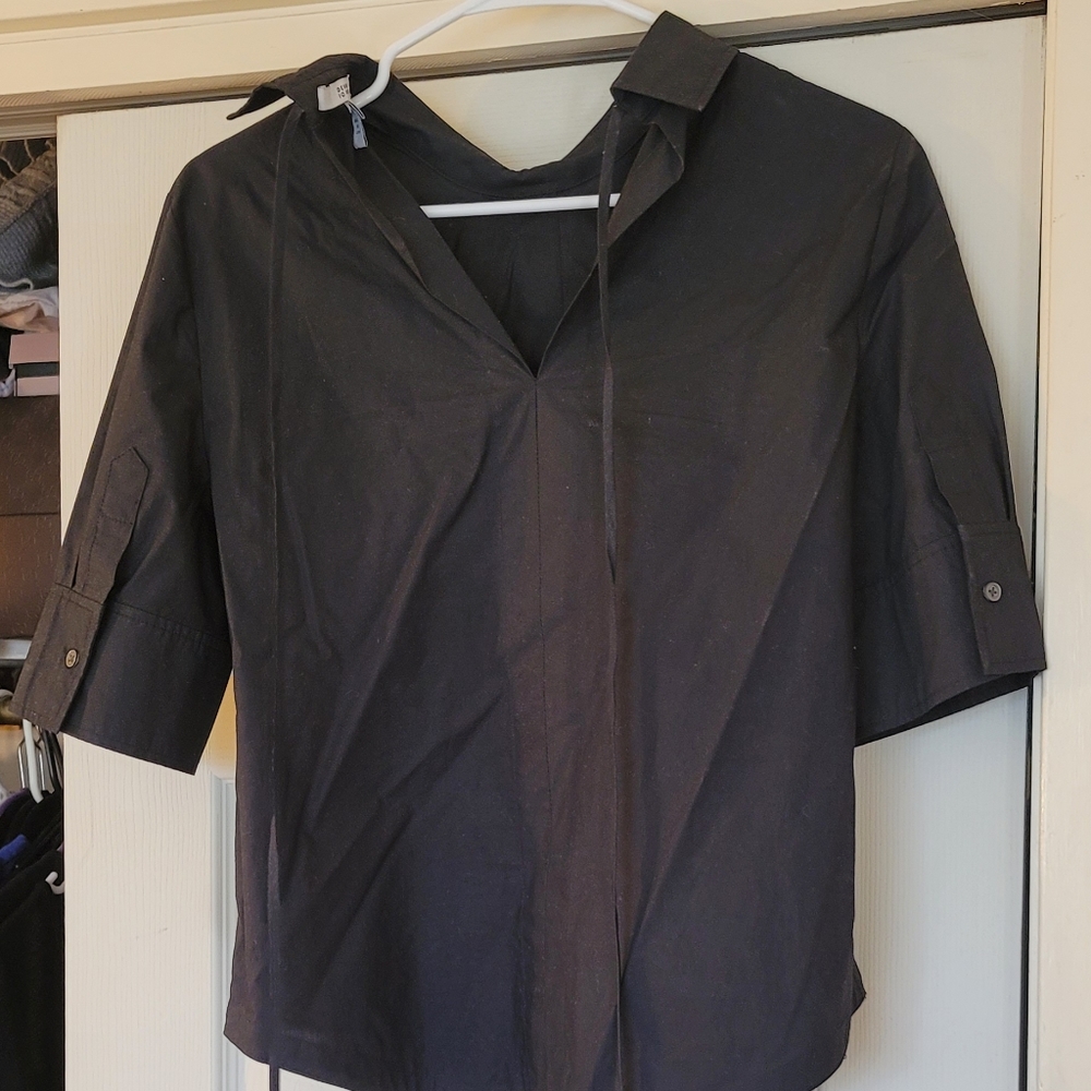 Derek lam collard shirt with tie back